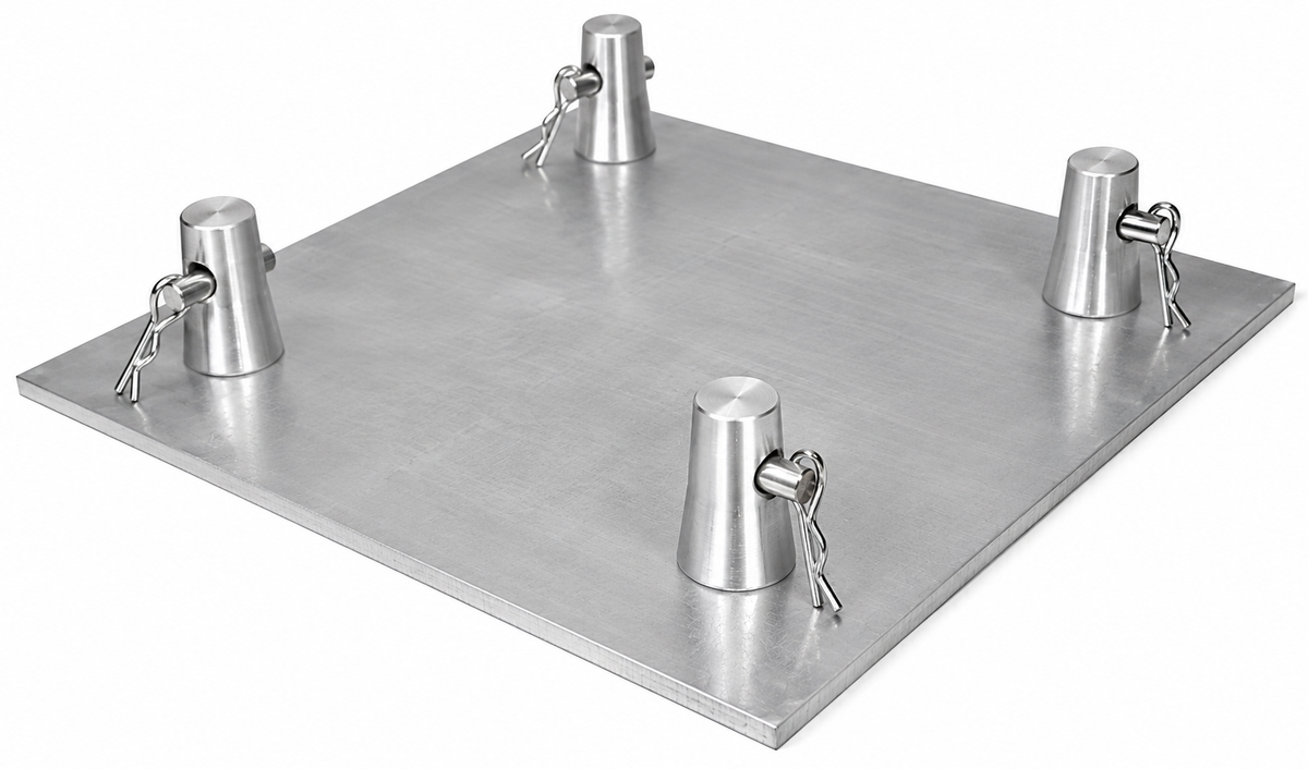 MR DJ DBP1414 Universal 14" × 14" Aluminum Base Plate for 12" Square Truss Systems