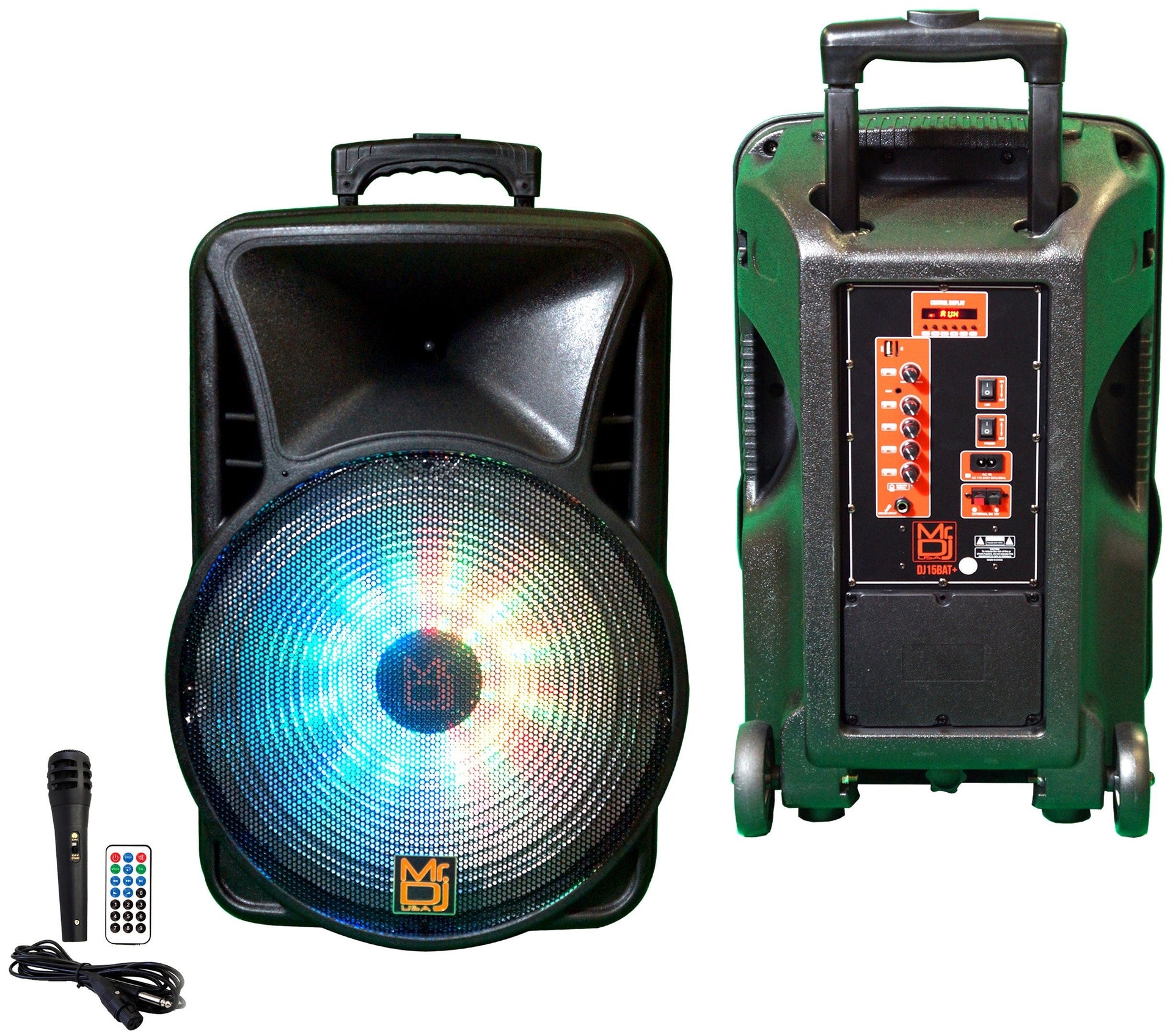 MR DJ DJ15BTA 15" 2 Way Powered Speaker Bluetooth 3500W Built-in Amplifier/USB Mp3