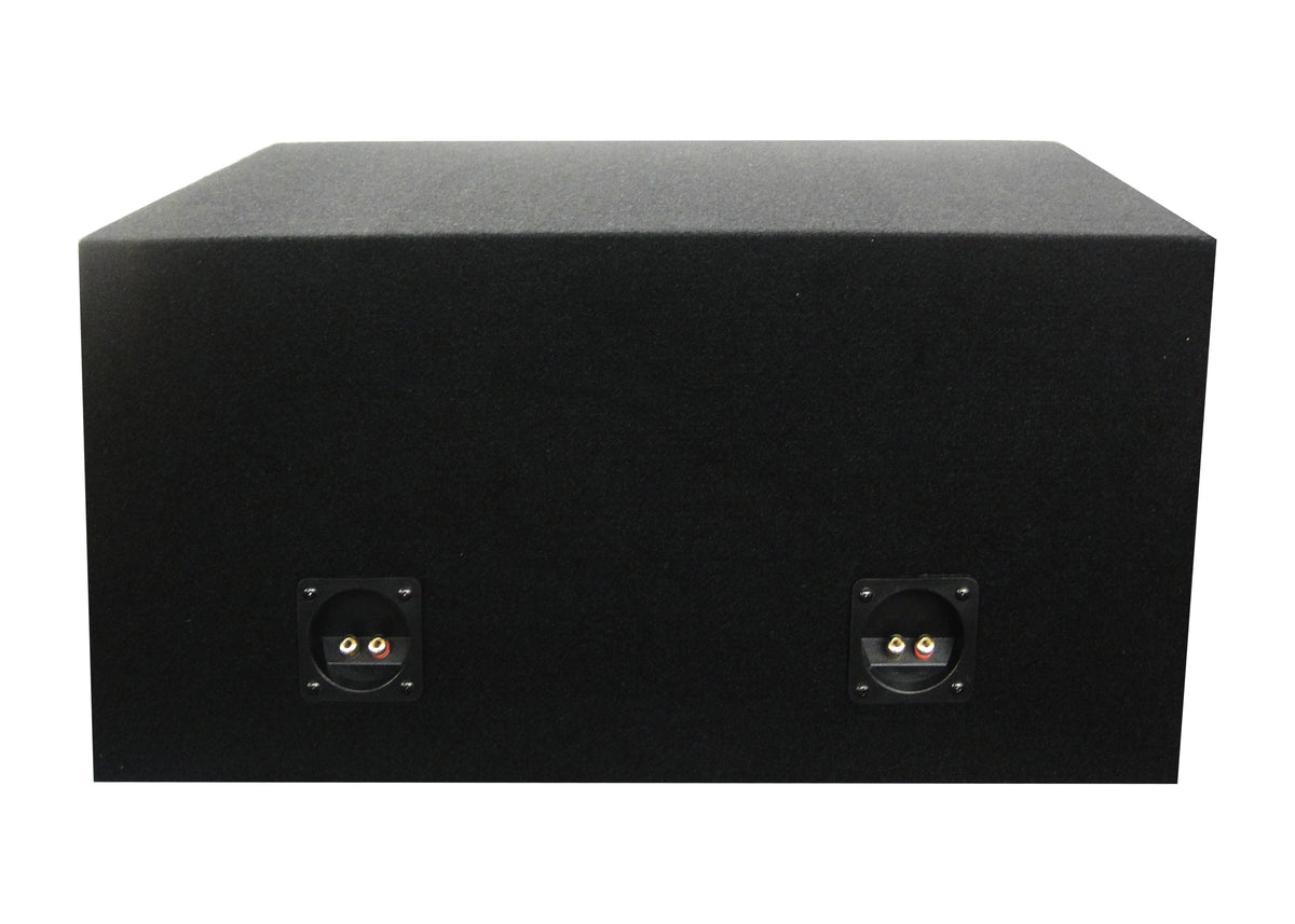 Absolute DSS12 Dual 12" Black Sealed MDF Subwoofer/Sub Enclosure Empty Box