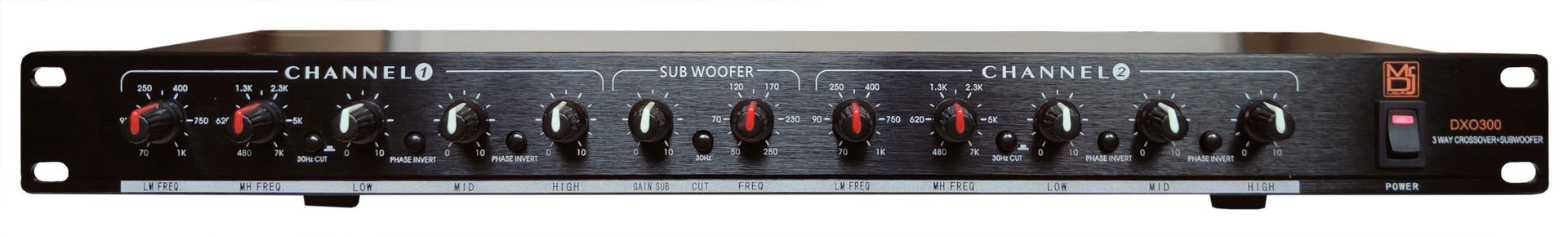 MR DJ 234XO 2/3-way Stereo, 4-way Mono Crossover