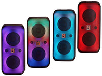 MR DJ FLAME2200 6.5" X 2 Rechargeable Portable Bluetooth Karaoke Speaker with Party Flame Lights Microphone TWS USB FM Radio