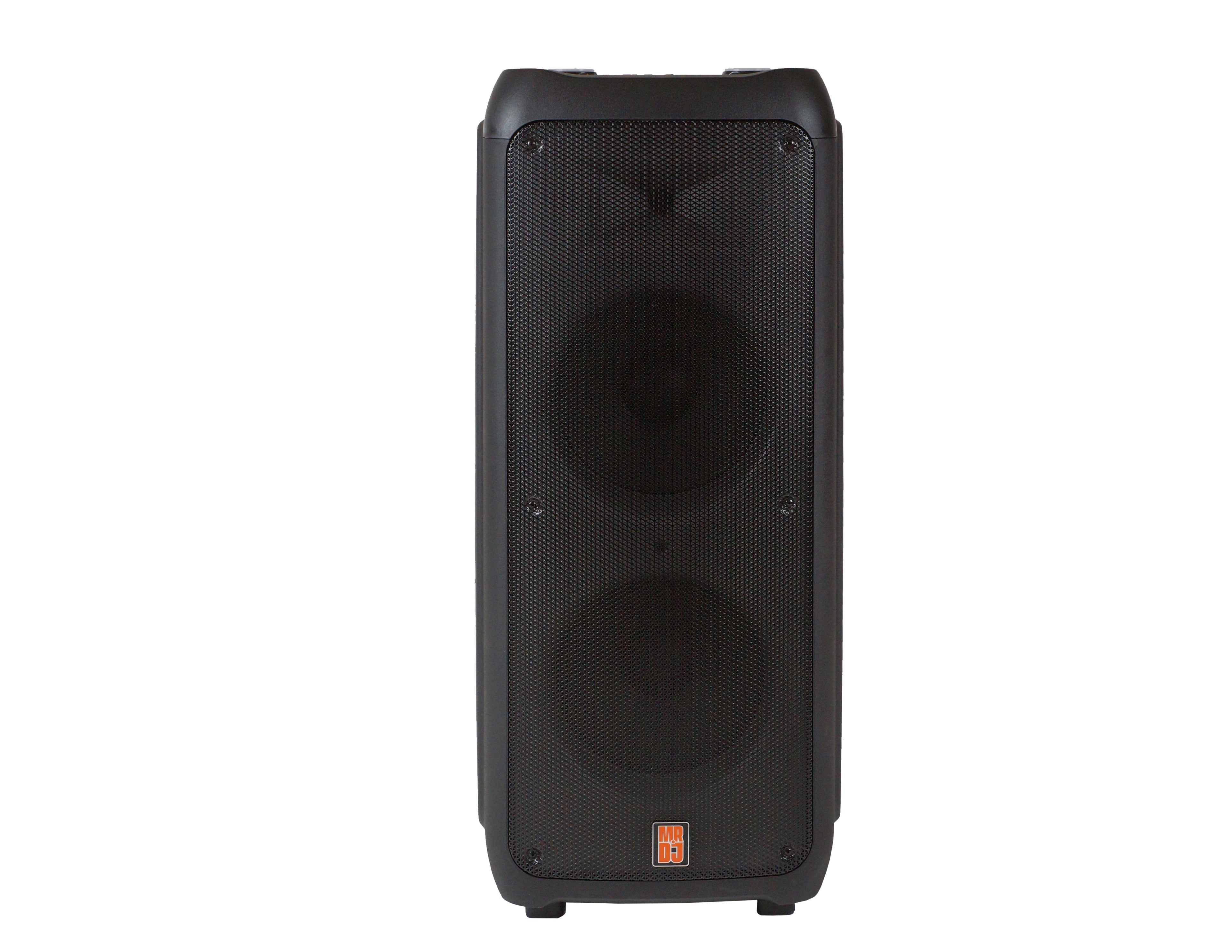 MR DJ FLAME5500LED+ 5500W Dual 12” Bluetooth Rechargeable Party Speaker Flame LED Lights 2 Wireless Mic TWS Portable DJ PA System
