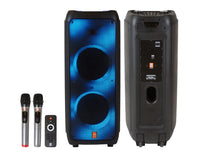MR DJ FLAME5500LED+ 5500W Dual 12” Bluetooth Rechargeable Party Speaker Flame LED Lights 2 Wireless Mic TWS Portable DJ System