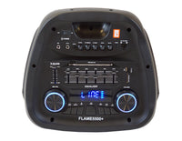MR DJ FLAME5500LED+ 5500W Dual 12” Bluetooth Rechargeable Party Speaker Flame LED Lights 2 Wireless Mic TWS Portable DJ PA System