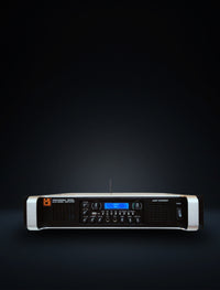 MR DJ AMP3000DSP 2Ch Class AB 3000W PA DJ Power Amplifier Onboard DSP Bluetooth USB mounted on a dark background.