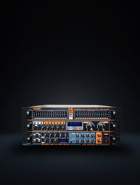 MR DJ PMX9800 5000W PA DJ Audio Mixer Powered Soundboard EQ DSP Bluetooth FM displayed on a dark background.