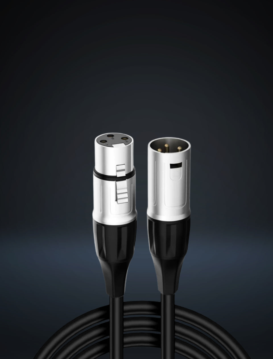 MR DJ CXMXF3 3' XLR Male to XLR Female Microphone Balanced Instrumental Dj XLR Interconnect Cable