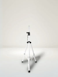 MR DJ SS350W Universal White Folding Tripod PRO PA DJ On Stage Speaker Stand displayed against a neutral background.
