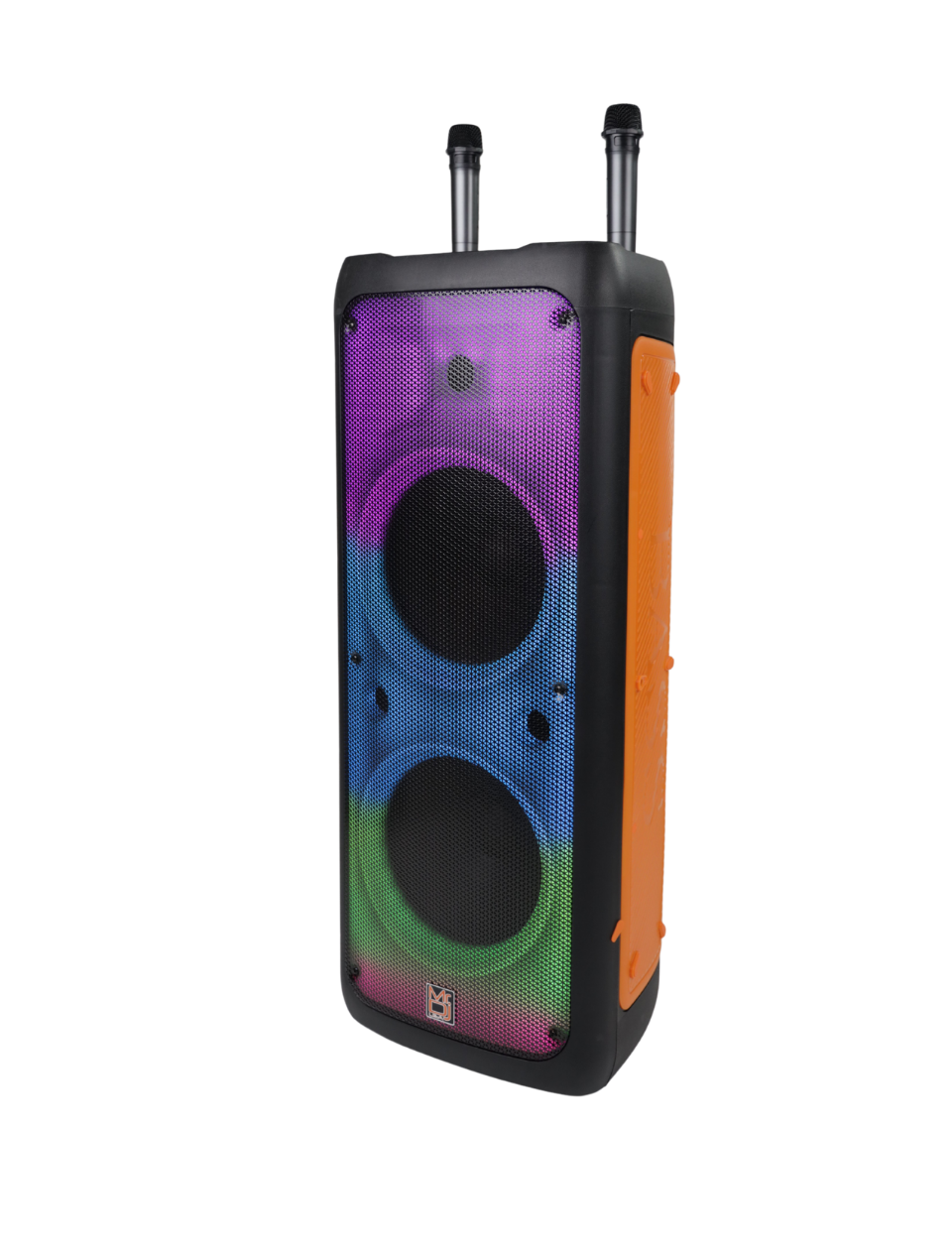 MR DJ FLAME5500LED Double 12" Bluetooth PA Party Speakers Liquid Crystal LED TWS FM USB