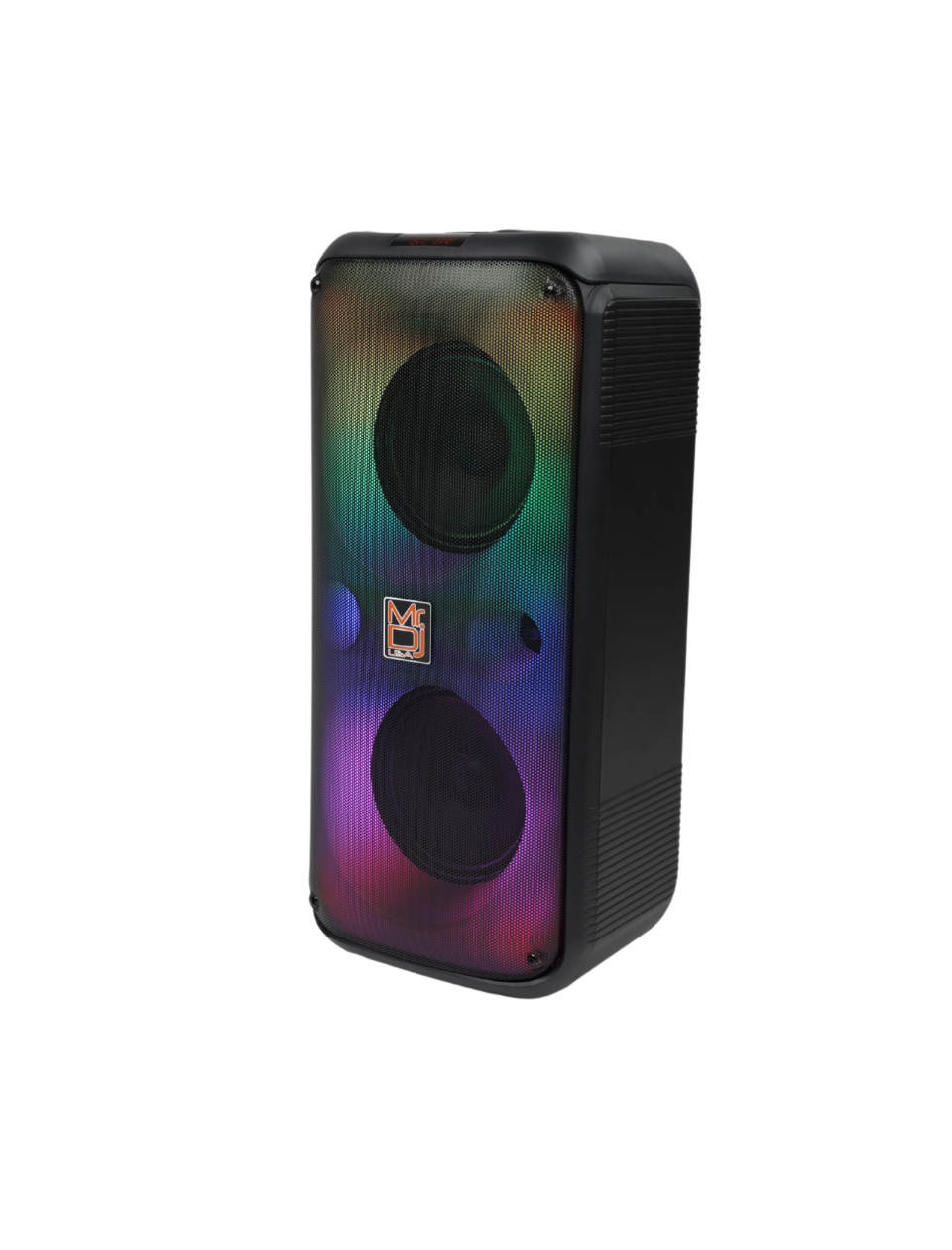 MR DJ FLAME2200 Dual 6.5" Rechargeable Portable Bluetooth Karaoke Speaker with Party Flame Lights Microphone TWS USB FM Radio