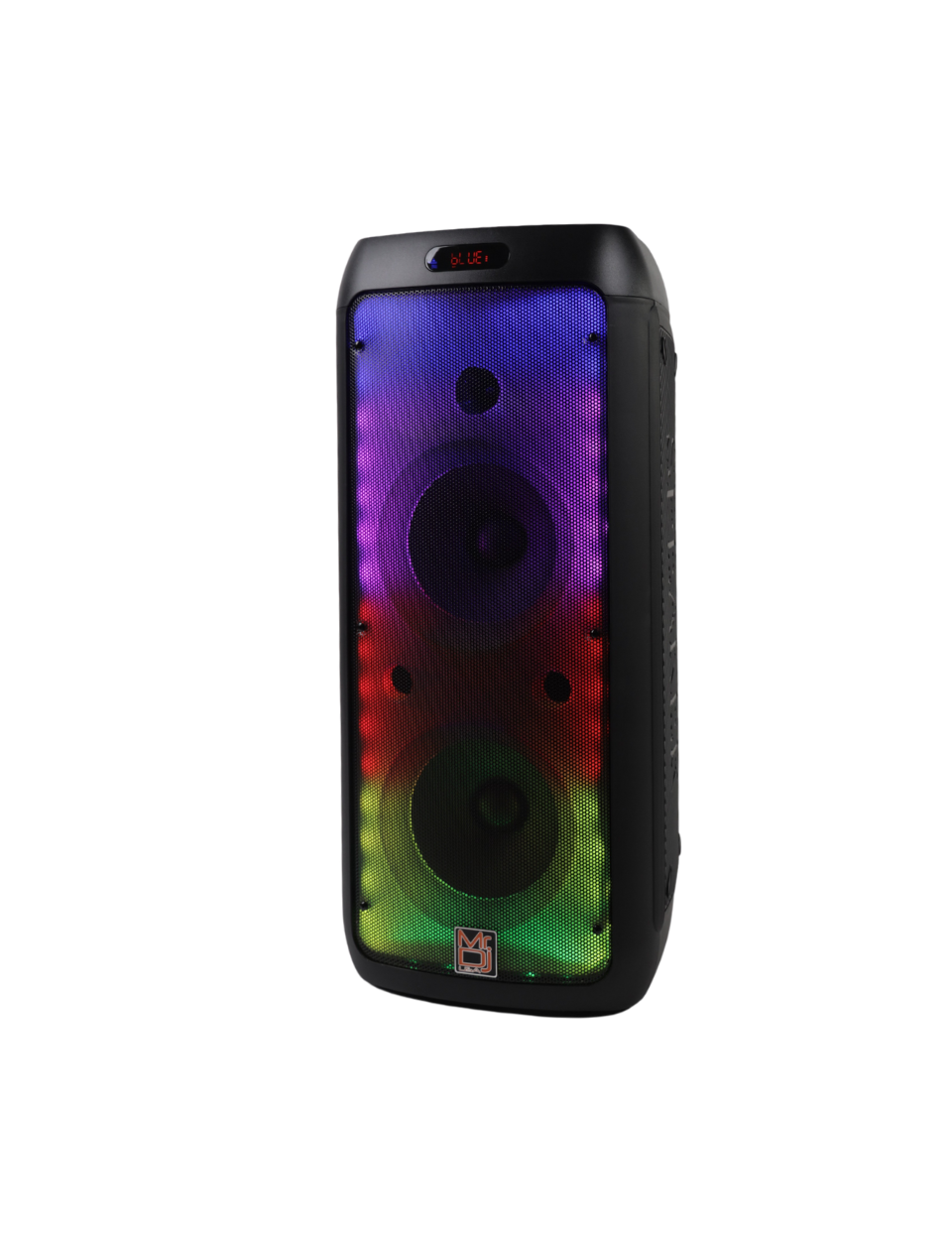 MR DJ FLAME3200 Dual 8" Rechargeable Portable Bluetooth Karaoke Speaker with Party Flame Lights Microphone TWS USB FM Radio