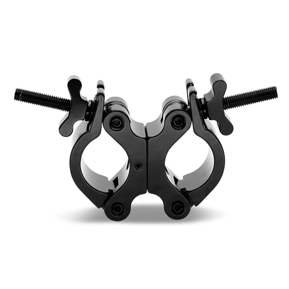 Galaxy Stage GS-C110P Double Swivel Cheeseboro Clamp Heavy-Duty Adjustable Truss Connector Black