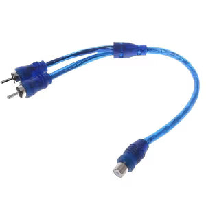 10 MK Audio  RCA Audio Cable "Y" Adapter Splitter 1 Female to 2 Male Plug Cable