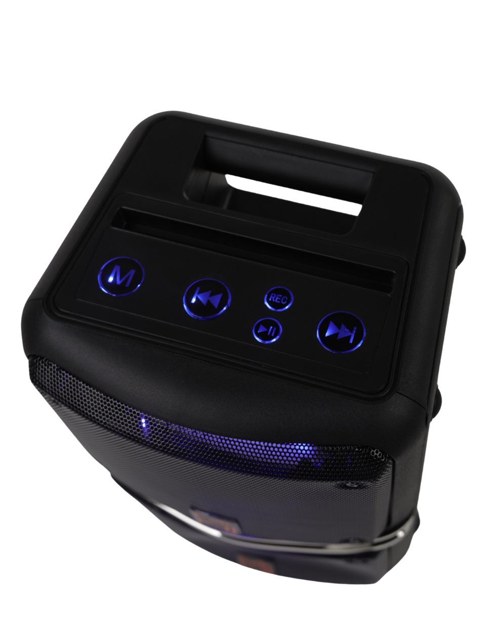 Mr DJ GoPack Dual 6.5” 1200W Portable Speaker – Bluetooth, USB/Micro SD, Rechargeable, LED Accent Lighting