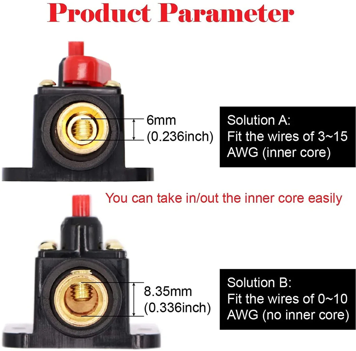 Absolute ICB200-02 200 Amp Circuit Breaker 0/4 AWG Inline Manual Reset Fuse Holder