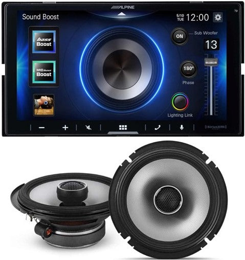 Alpine ILX-W670 In-dash Receiver & S2-S65 Type S 6.5" Speaker & KIT10 AMP Kit
