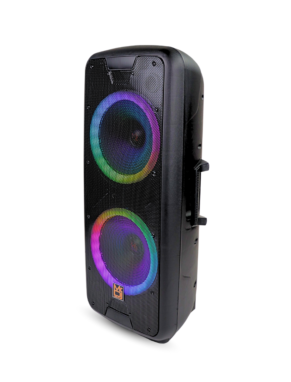 MR DJ LETS PARTY+ Dual 12" 4000W Battery Powered Bluetooth Speaker Microphone Party Speaker