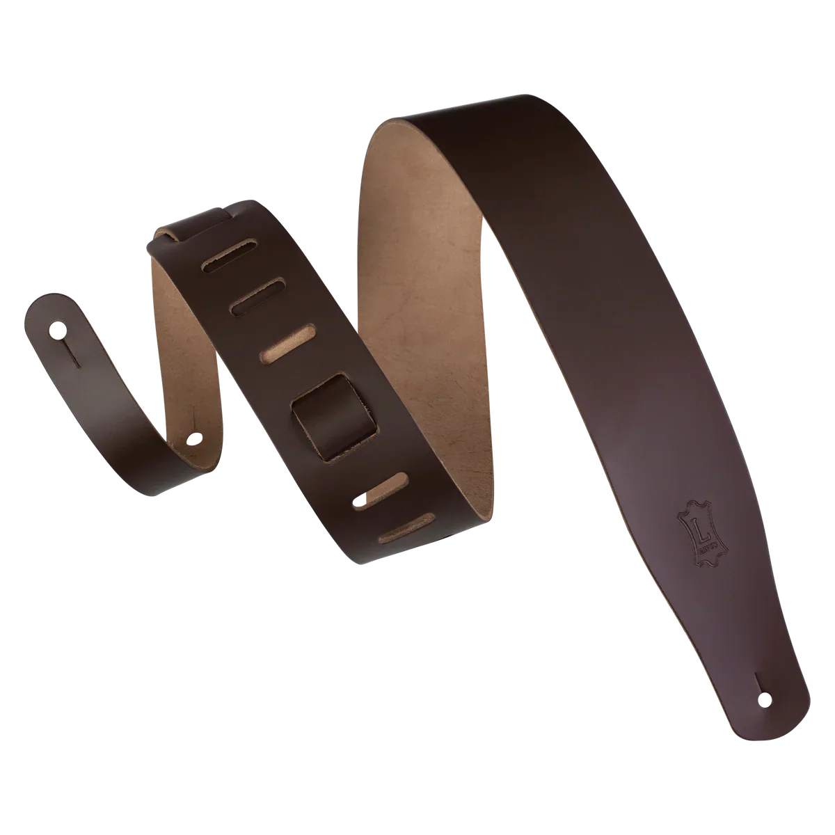 Levy's Leathers M26-DBR Chrome-Tan Leather Guitar Strap - Dark Brown