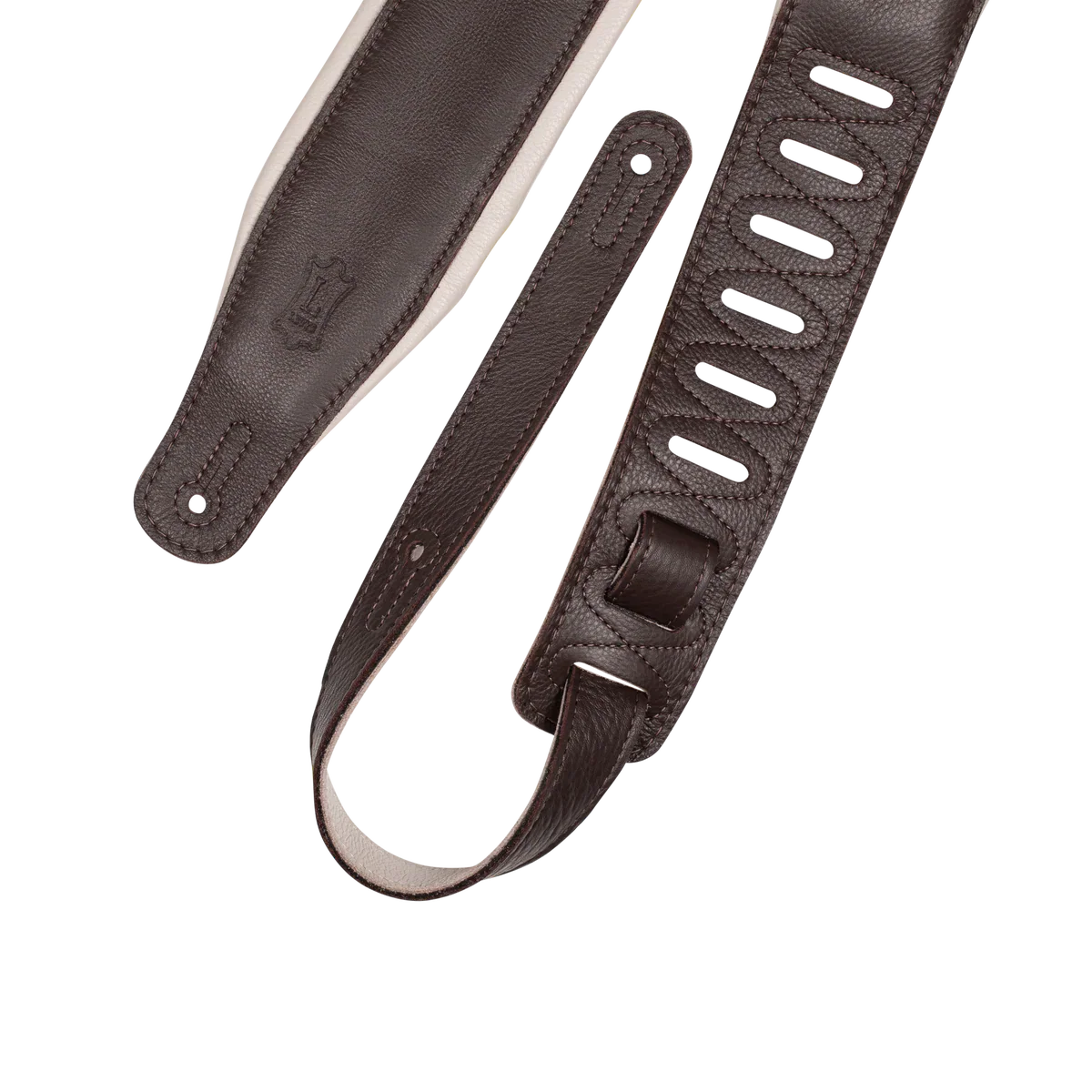 Levy's Leathers M26GP-DBR-CRM Garment Leather Guitar Strap - Dark Brown