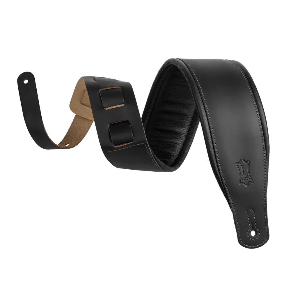 Levy's Leathers M26PD-BLK Amped Leather Series Guitar Strap - Black