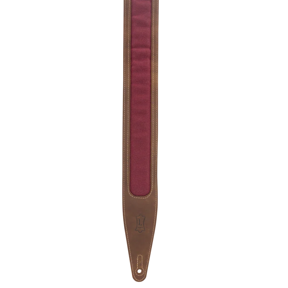 Levy's Leathers M317TRI-BRN-BRG Guitar Strap - Brown, Burgundy