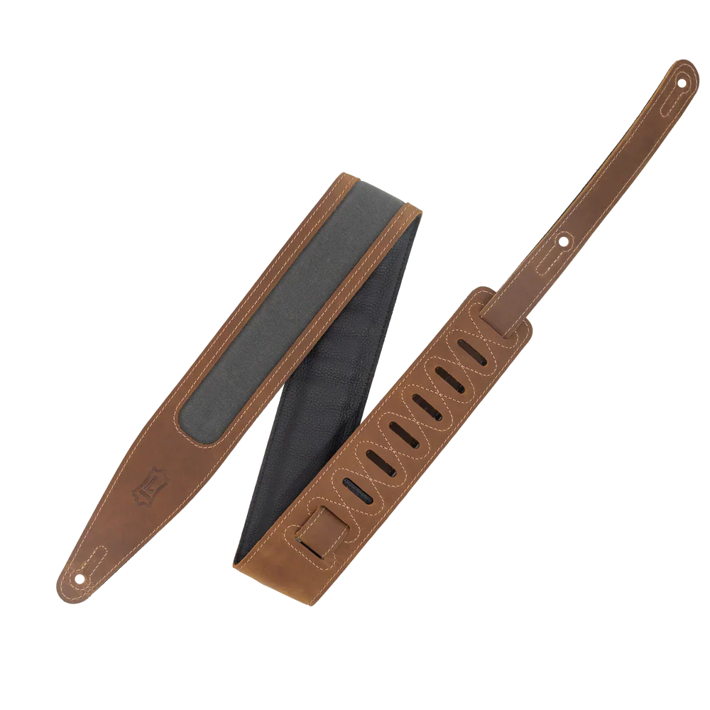 Levy's Leathers M317TRI-BRN-GRY Guitar Strap - Brown, Grey