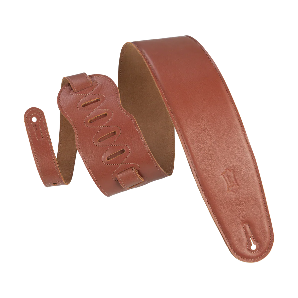 Levy's Leathers M4GF-TAN Genuine Garment Leather Bass Guitar Strap - Tan