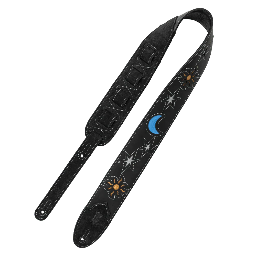 Levy's Leathers M4MN-BLK Sunbird Series Guitar Strap - Hummingbird Design