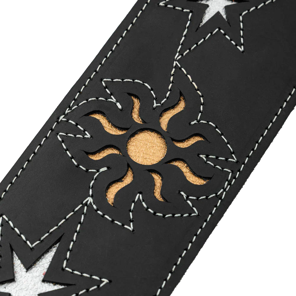 Levy's Leathers M4MN-BLK Sunbird Series Guitar Strap - Hummingbird Design