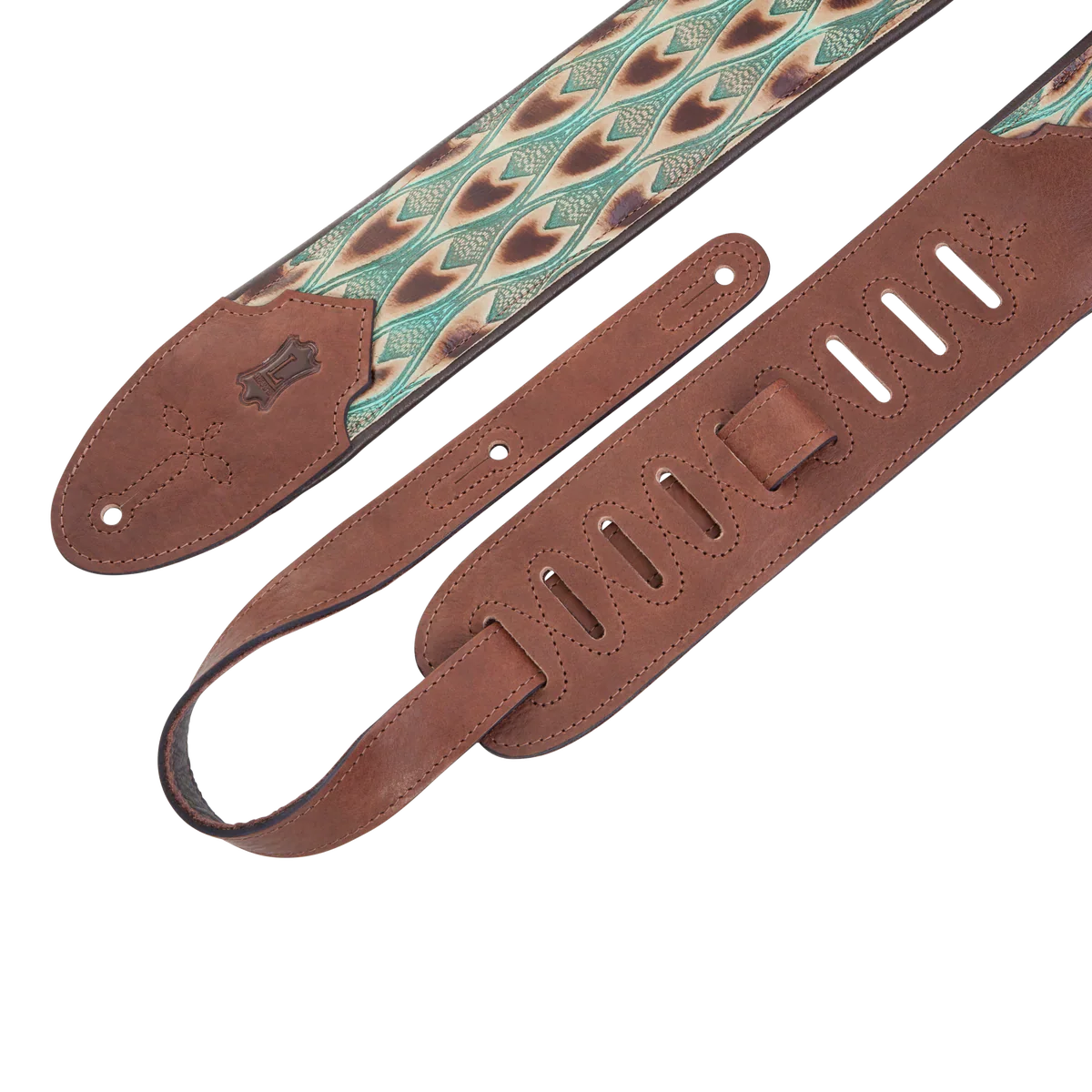 Levy's Leathers M4WP-004 Sundance Series 3" Wide Embossed Leather Guitar Strap
