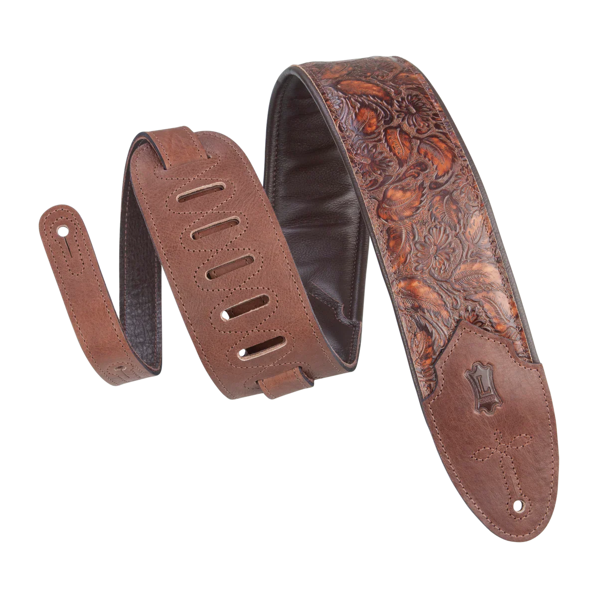 Levy's Leathers M4WP-006 Sundance Series 3" Wide Embossed Leather Guitar Strap