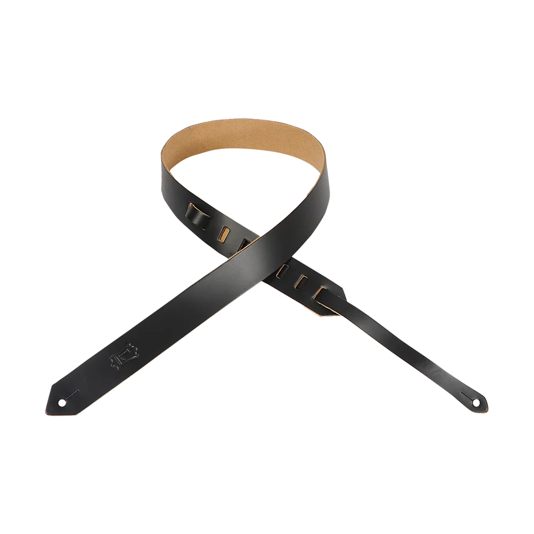 Levy's Leathers M70-BLK Chrome-Tan Leather Guitar Strap - Black