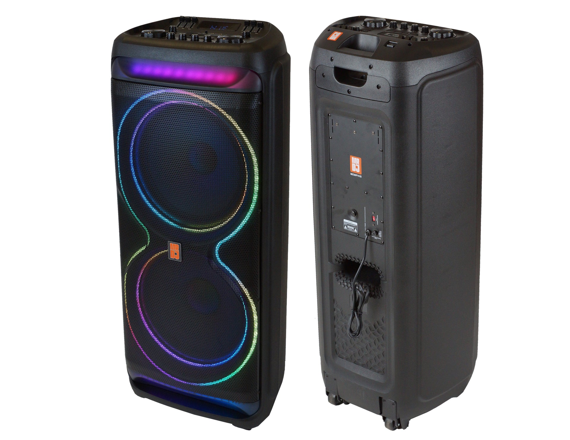 MR DJ MEMPHIS Dual 15” Powered Bluetooth DJ Speaker 6000W Active PA System