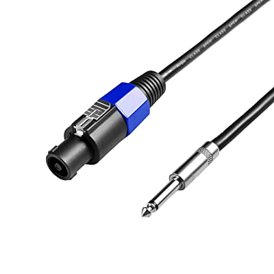 MR DJ CQSM100 100' Pro PA DJ Karaoke Speakon Plug to 6.35mm 1/4" Plug Speaker Wire Cable