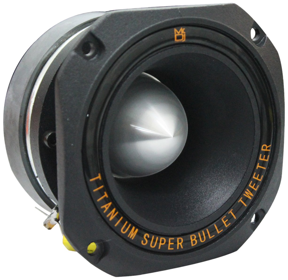 2 MR DJ HDT1000B 4" Titanium Horn Bullet High Compression Tweeter Car Van ATV UTV Marine Boat Motorcycle Motorsports Competition