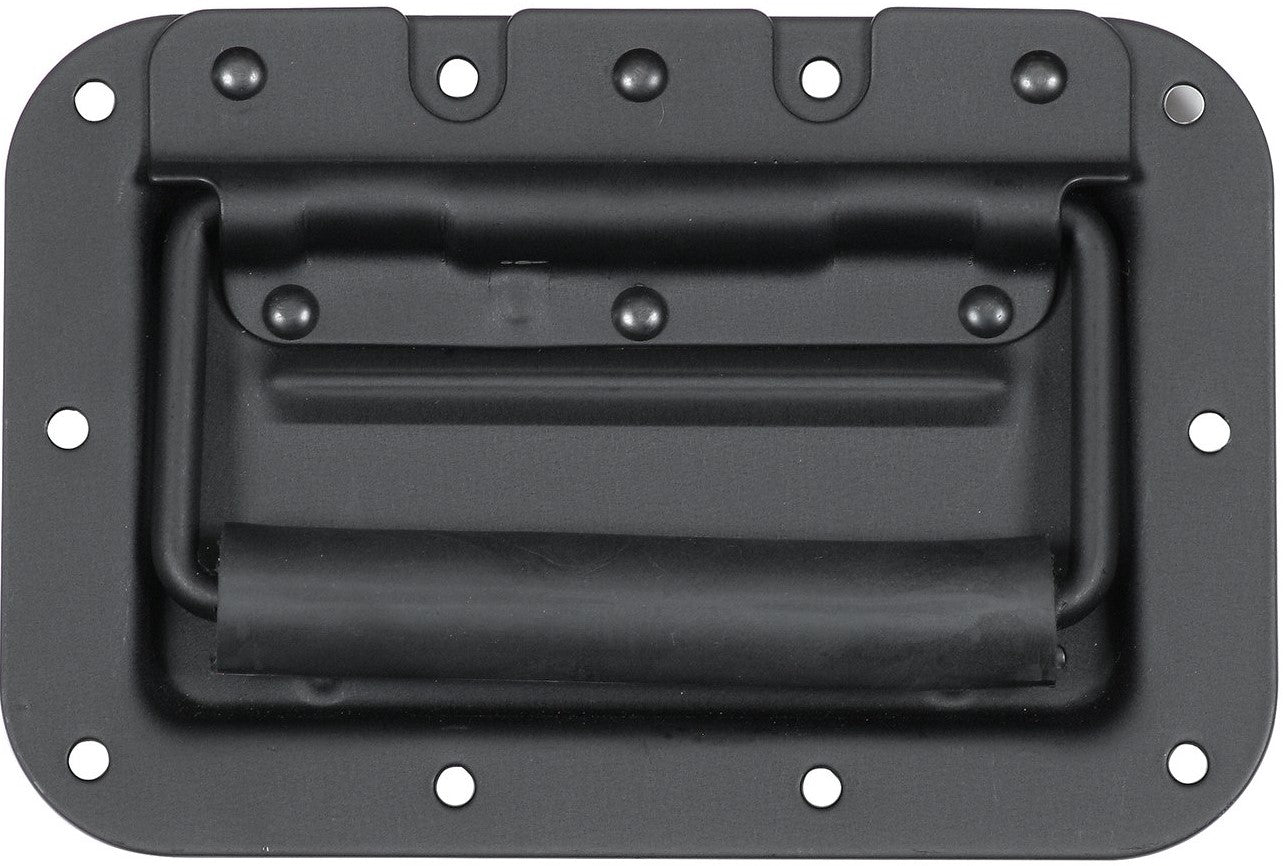 MR DJ HR100B Medium Spring Loaded Recessed Heavy Duty Black Flight Case Speaker Cabinet Road Case Handle