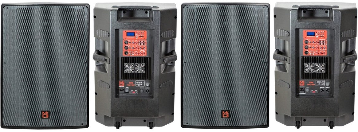 2 MR DJ PRO118BT 2-Way 18" PRO PA/DJ Bass-Reflex Bluetooth Active Powered Amplified speaker, 5500 watts P.M.P.O.