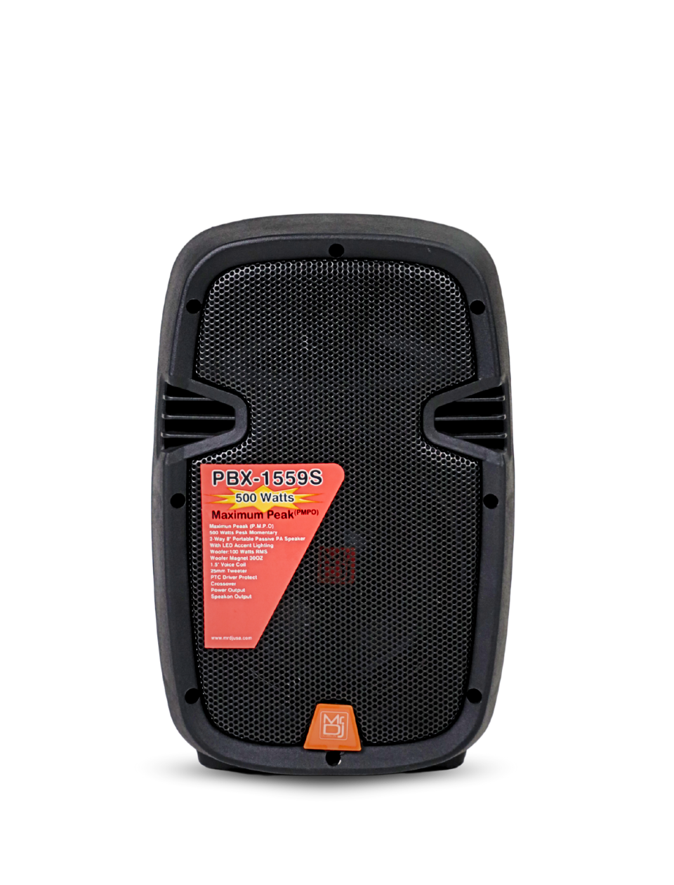 MR DJ PBX1559S PA DJ 8" 2-Way Portable Passive Speaker with LED Accent Lighting