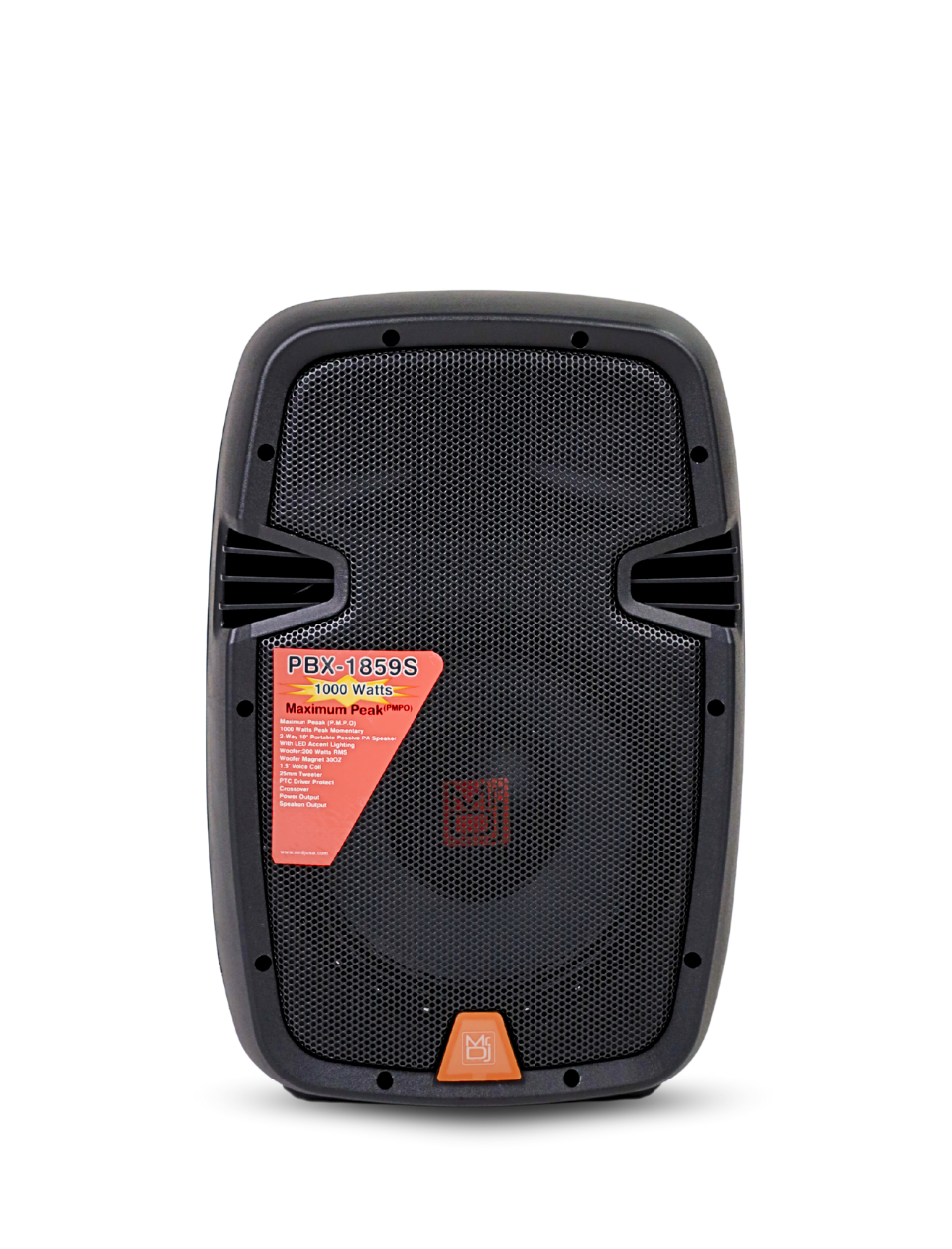 MR DJ PBX1859S 10" Portable Passive Speaker | 1000W PA & DJ Sound