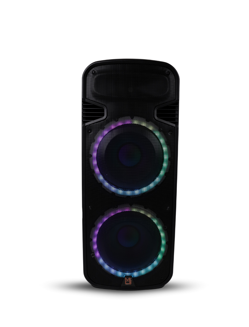 MR DJ PBX6300BAT 4500W Dual 15" Rechargeable PA DJ Party Speaker Bluetooth Light EQ MIC