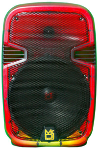 Colorful 2 MR DJ PL12FLAME 12" Portable Translucent Bluetooth Speaker with powerful sound and sleek design.