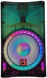MR DJ PLED5200 PRO Bluetooth Party Speaker with colorful LED lighting and 15-inch woofer