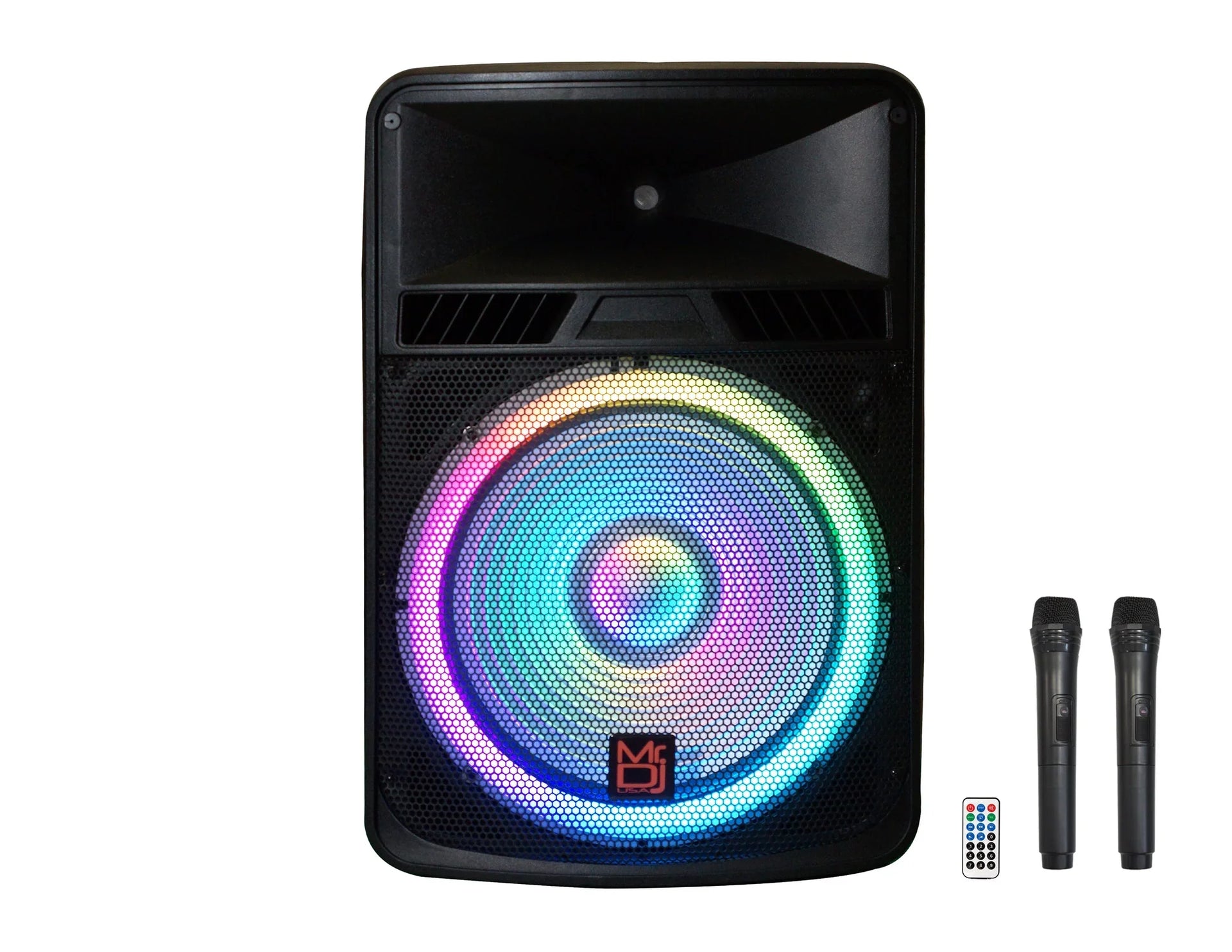MR DJ PROBAT118 18" 4000 Watts Power Speaker Built-in Battery + Speaker Stand