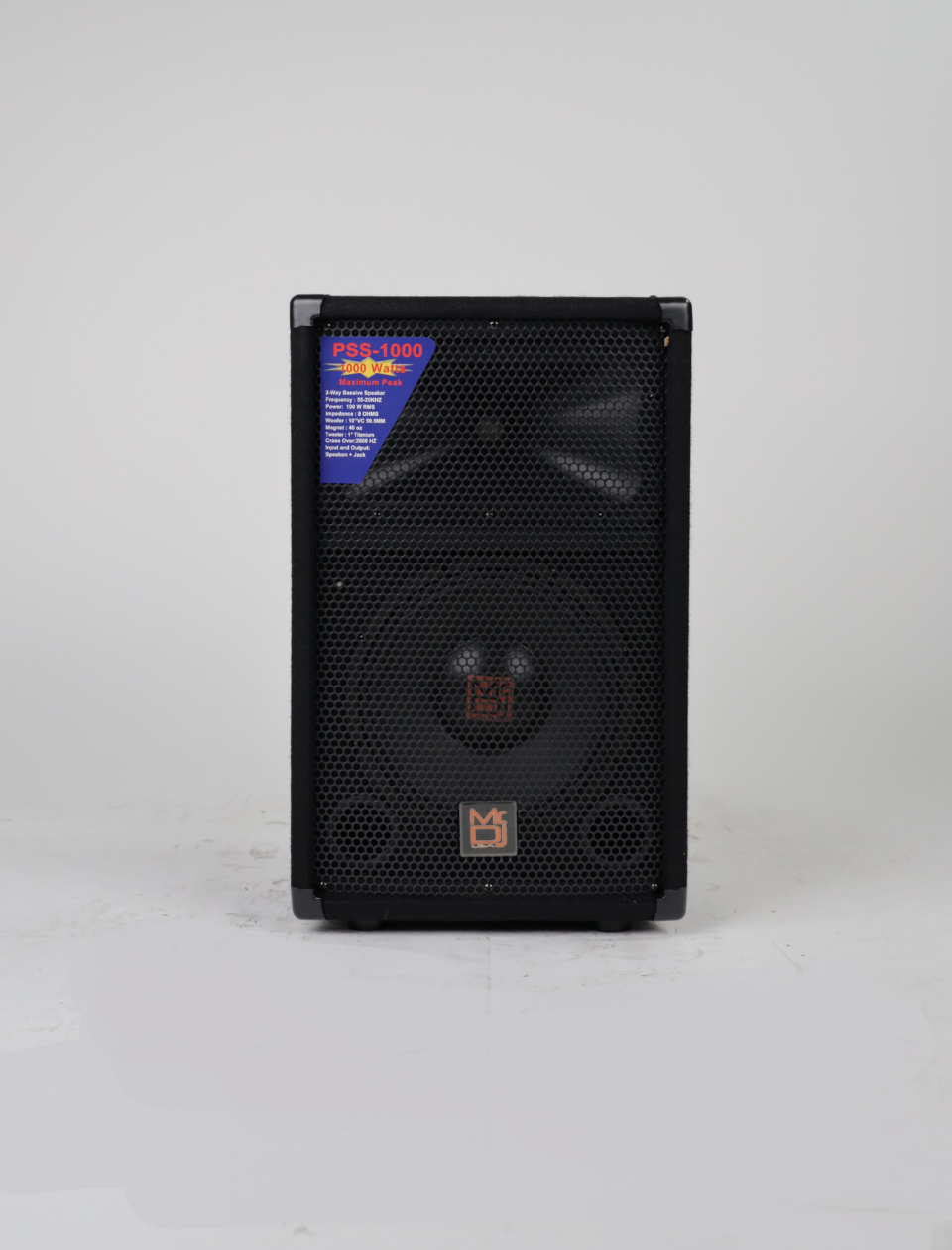 MR DJ PSS-1000 Single 10" Passive 1200 Watts 2-Way DJ/PA PRO Audio Loudspeaker