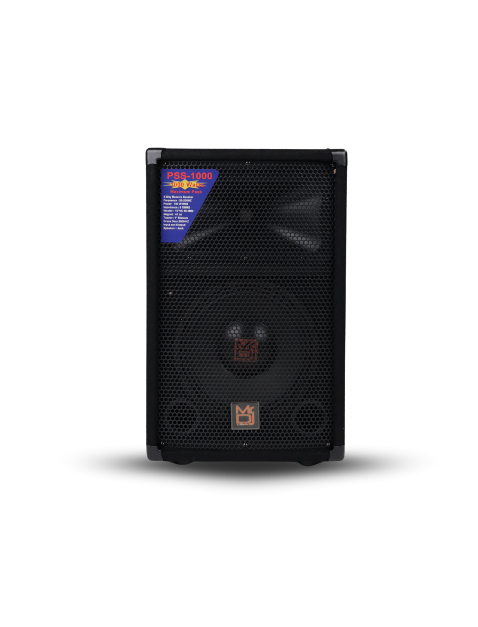 MR DJ PSS-1000 Single 10" Passive 1200 Watts 2-Way DJ/PA PRO Audio Loudspeaker