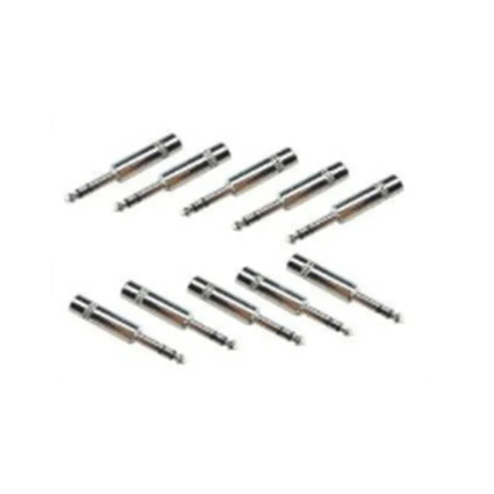 MR DJ QMHS10 Stereo 1/4" 6.35mm Male Audio Plug Connectors 10 Pack