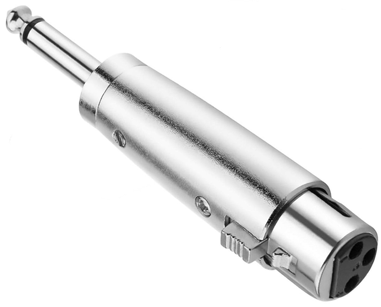 2 MR DJ QTMXLRF1 XLR Female to 1/4" Mono Male Adapter Converter Gender Audio Coupler