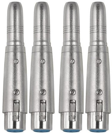 4 MR DJ QTXLRF1 XLR Female to 1/4" Stereo Female Adapter Converter Gender Audio Coupler