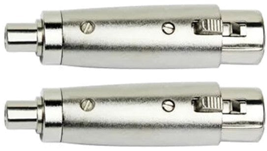 2 MR DJ RCAXLRF1 XLR Female to RCA Female Adapter Converter Gender Audio Coupler