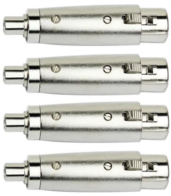 4 MR DJ RCAXLRF1 XLR Female to RCA Female Adapter Converter Gender Audio Coupler
